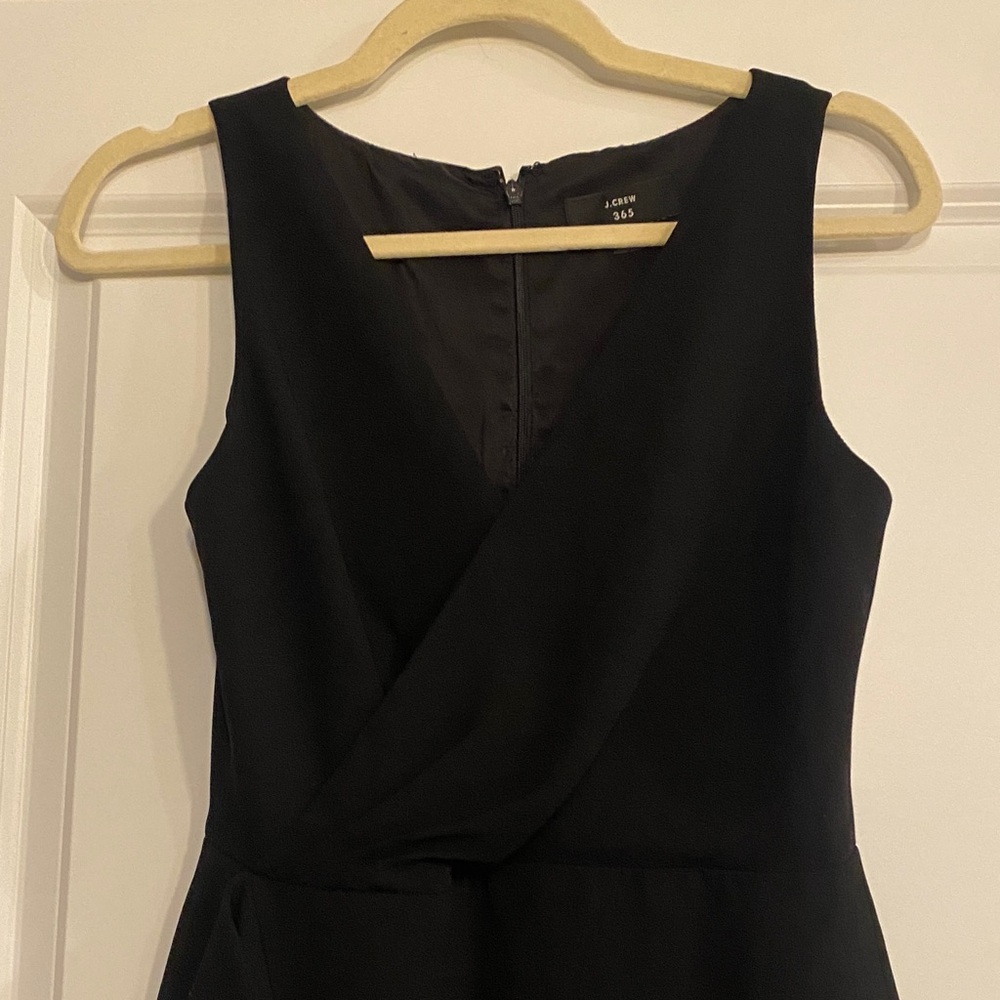 JCrew Black Dress With Ruffle